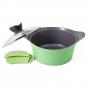 Neoflam Nature+ 20cm Casserole Induction with Glass Lid | Apple Green