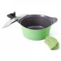 Neoflam Nature+ 20cm Casserole Induction with Glass Lid | Apple Green