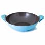 Neoflam Amie Two Handles Wok Pan with Glass Lid Induction 36cm | Cyan 