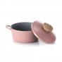 Neoflam Australia Retro Casserole Pink Demer Induction with Die-Casted Lid | 22cm/2.8L