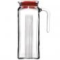 Pasabahce Frigo Jug w/ Lid 1L | Red