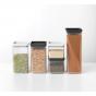 Brabantia Stackable Square Canister 2.5L Dark Grey Lid