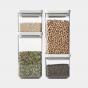 Brabantia Square Canister Set of 4 Light Grey