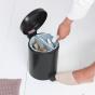 Brabantia Pedal Bin Recycle 2X2 Liter Matt Black