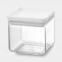 Brabantia Stackable Square Canister 0.7L Light Grey Lid