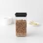 Brabantia Stackable Square Canister 1.6L Dark Grey Lid