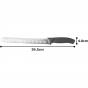 Victorinox Slicing Knife Round Tip Wide Fluted Blade Classic Black | 25cm
