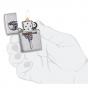 Zippo Sword Skull Design Brushed Chrome