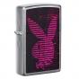 Zippo Playboy Neon Pink Striped Rabbit Head