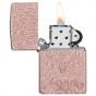 Zippo Deep Carved Design Armour Rose Gold