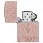 Zippo Deep Carved Design Armour Rose Gold