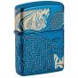 Zippo Armor® Polish Blue Skull Design