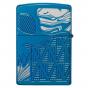 Zippo Armor® Polish Blue Skull Design