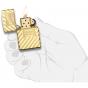 Zippo Stripe High Polish Brass