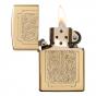 Zippo 29436 Armor High Polish Brass Lighter | Golden Cross