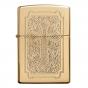 Zippo 29436 Armor High Polish Brass Lighter | Golden Cross