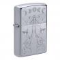 Zippo 205 Butterfly & Wolf Design