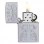Zippo 205 Butterfly & Wolf Design