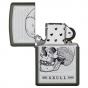 Zippo Skull Page Design Green Matte
