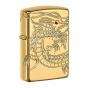 Zippo Red Eye Dragon Gold Plated Lighter