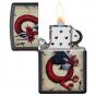 Zippo Black Matte Red Dragon