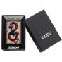 Zippo Black Matte Red Dragon