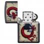 Zippo Black Matte Red Dragon