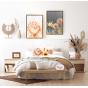 Splosh Flourish Dark Native Framed Canvas | 44x64cm