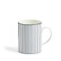 Wedgwood Gio White & Pinstripe Blue Dinner Set | 16 Piece