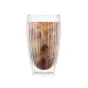 Bodum Pavina Double Wall Glass Large with Ribs 450ml | Set of 2