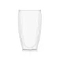 Bodum Pavina Double Wall Glass Large with Ribs 450ml | Set of 2