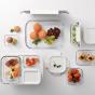 Lock & Lock Clear Glass Rectangle Container White | 160ml