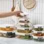 Lock & Lock Clear Glass Square Container White | 500ml