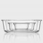 Lock & Lock Clear Glass Rectangle Container White | 380ml