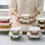 Lock & Lock Clear Glass Square Container White | 750ml