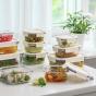 Lock & Lock Clear Glass Rectangle Container White | 630ml