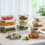 Lock & Lock Clear Glass Rectangle Container White | 1L