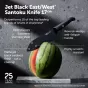 Furi Pro Jet Black East/West Santoku Knife | 17cm