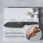 Furi Pro Jet Black East/West Santoku Knife | 17cm