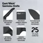 Furi Pro Jet Black East/West Santoku Knife | 17cm