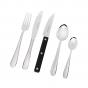 Stanley Rogers Albany Cutlery Set with Black Steak Knives | Casual Setting for 10 | 50 Pieces
