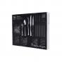Stanley Rogers Albany Cutlery Set with Black Steak Knives | Casual Setting for 10 | 50 Pieces