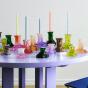 Kosta Boda Rocky Baroque Candle Holder Amber Haze | 17.5cm