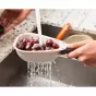 Joseph Joseph Droplet Colander Small with Folding Handle | Stone