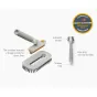 Joseph Joseph CleanTech Tile Scrubber & Spot Cleaning Tool Set | Stone