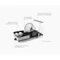 Joseph Joseph Extend Steel Plus Expandable Dish Drainer with Wine Glass Rack | Black