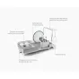 Joseph Joseph  Extend Steel Plus Expandable Dish Drainer with Wine Glass Rack | Stone