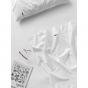 Linen House Augusta 500TC Cotton Sateen Fitted Sheet 60cm | Queen | White