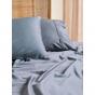 Linen House Nara Bamboo Cotton 400TC Sheet Set | Super King | Bluestone