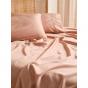 Linen House Nara Bamboo Cotton 400TC Sheet Set | Double | Clay